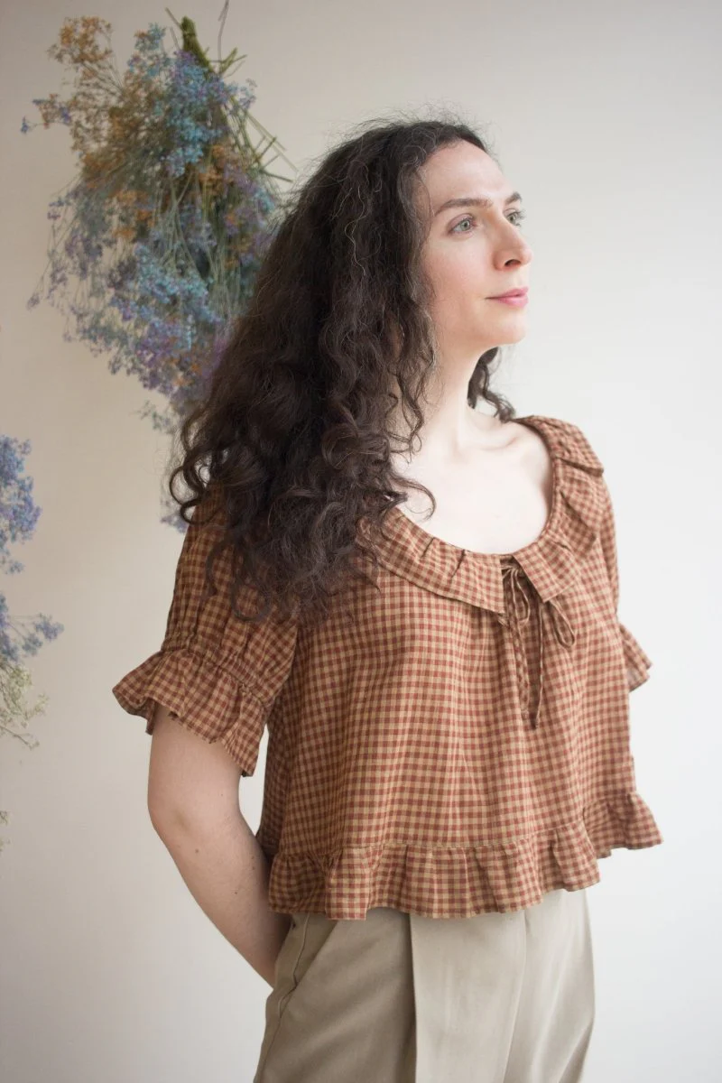Harly Jae Doll Blouse (Maple Gingham) - Image 4