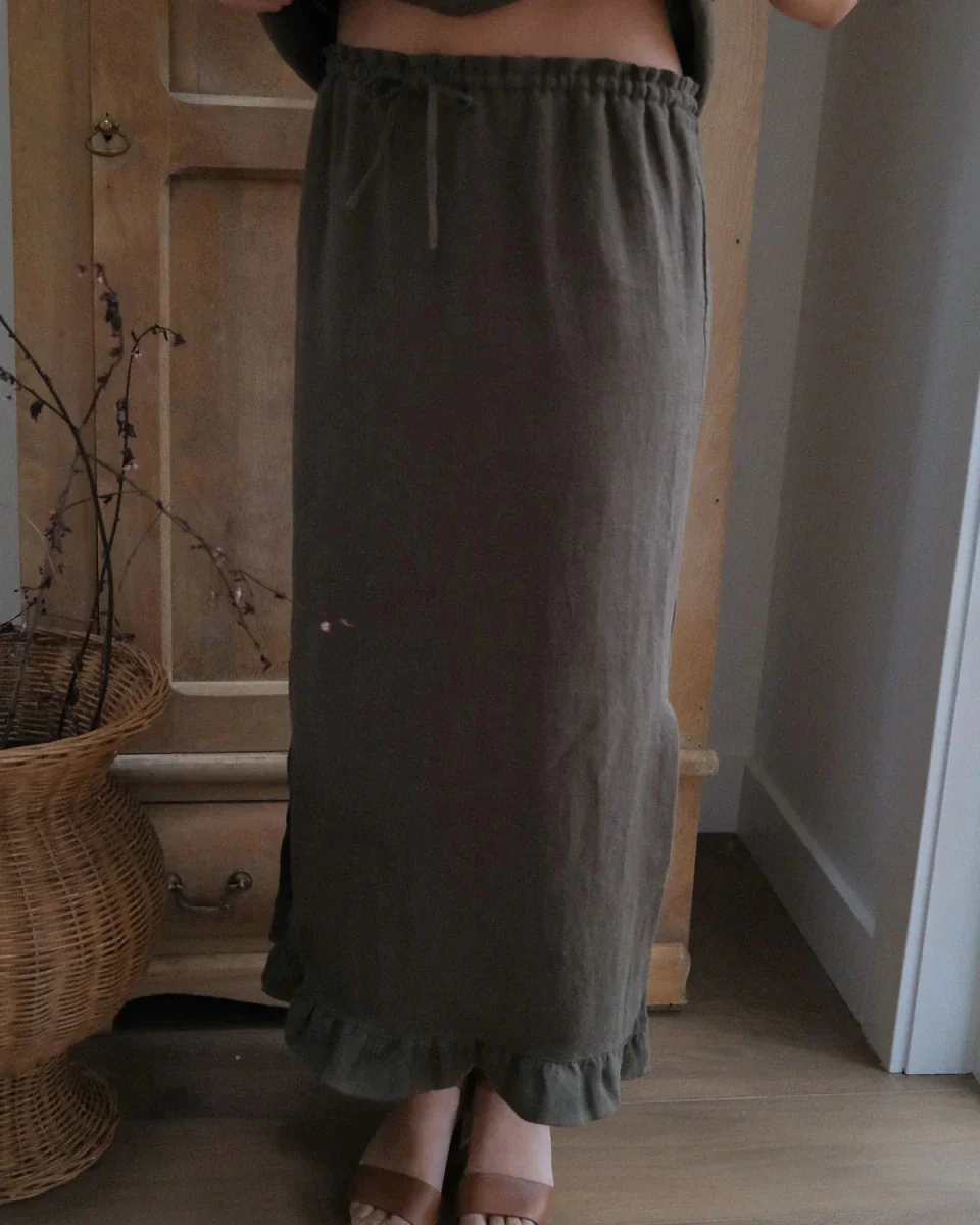 Harly Jae Girlie Skirt (Olive) - Image 6