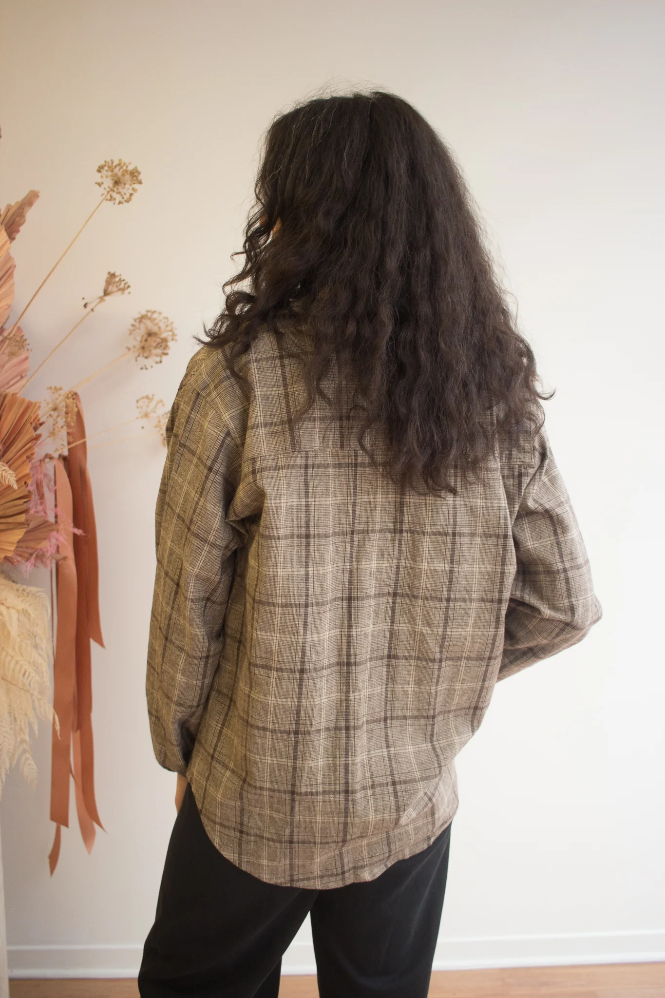 Harly Jae House Blouse (Brown Plaid) - Image 5