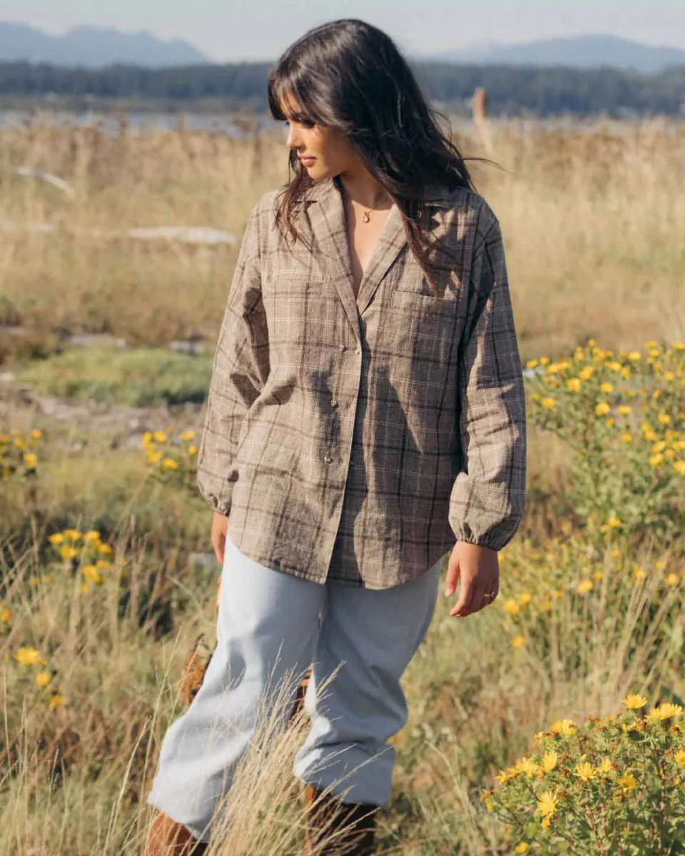 Harly Jae House Blouse (Brown Plaid) - Image 9