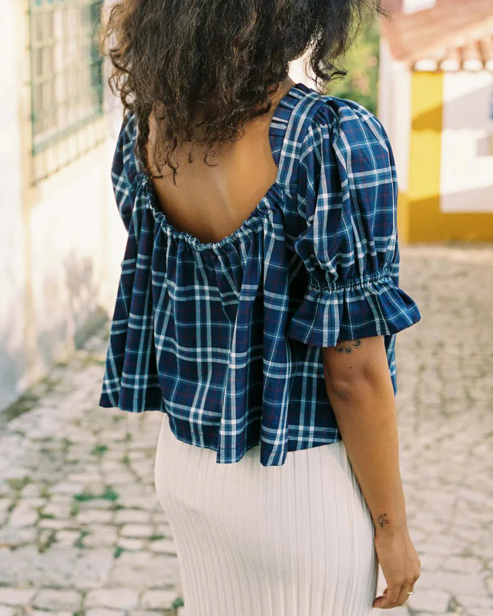 Harly Jae Juliette Blouse (Mariner Plaid) - Image 9