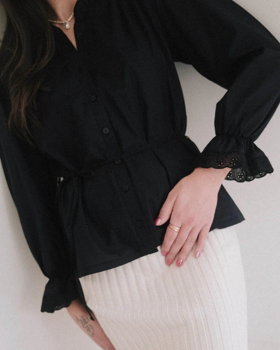 Harly Jae Le Chemisier Blouse (Black) - Image 6