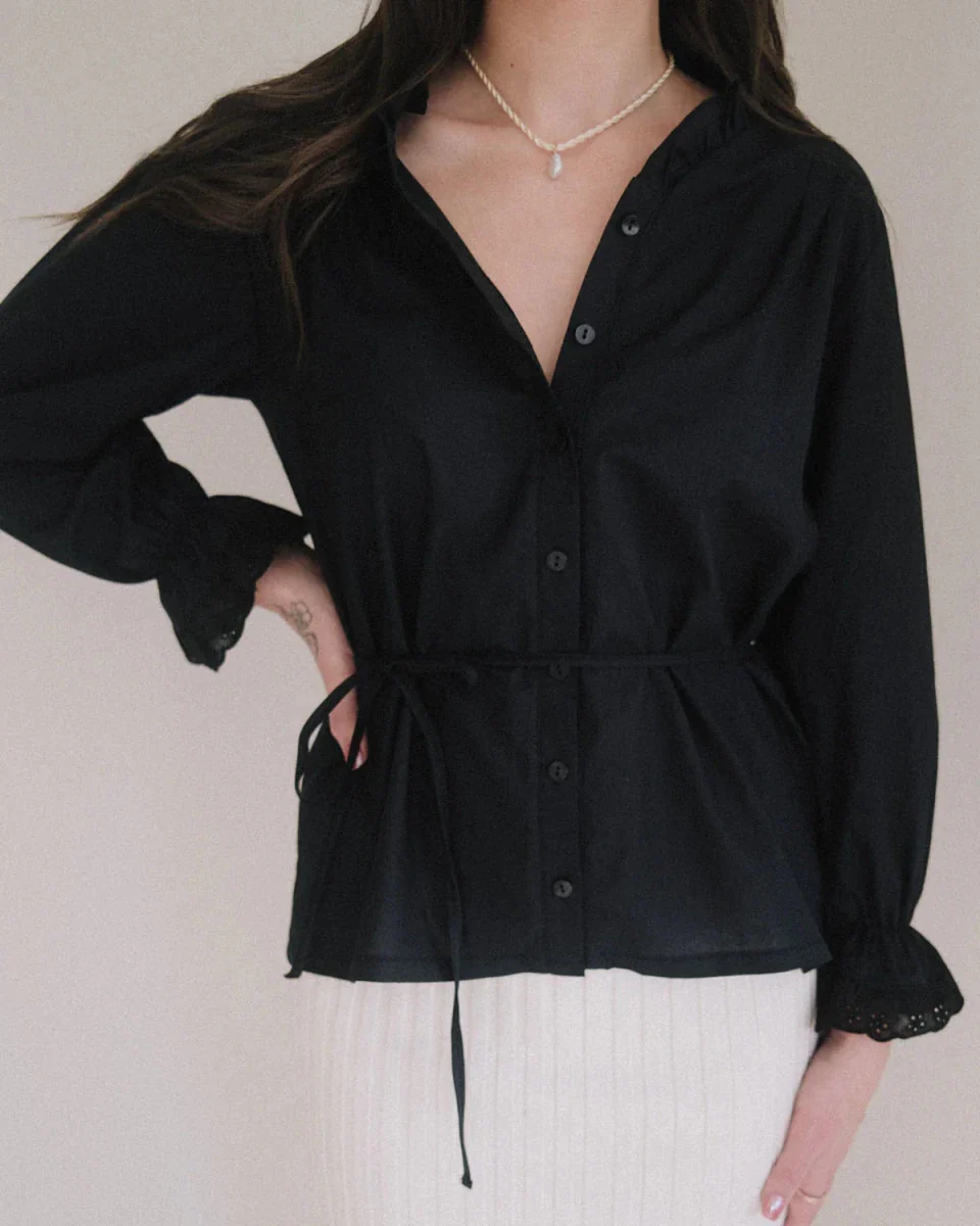 Harly Jae Le Chemisier Blouse (Black) - Image 7