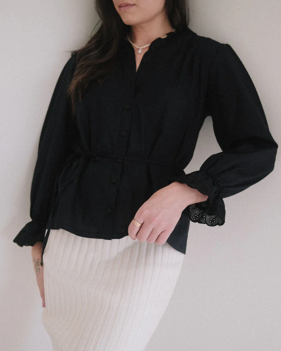 Harly Jae Le Chemisier Blouse (Black) - Image 8