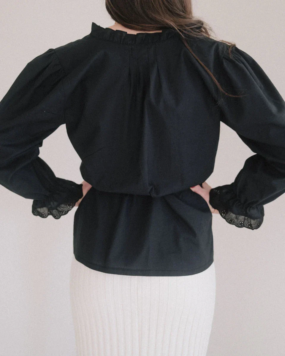 Harly Jae Le Chemisier Blouse (Black) - Image 9