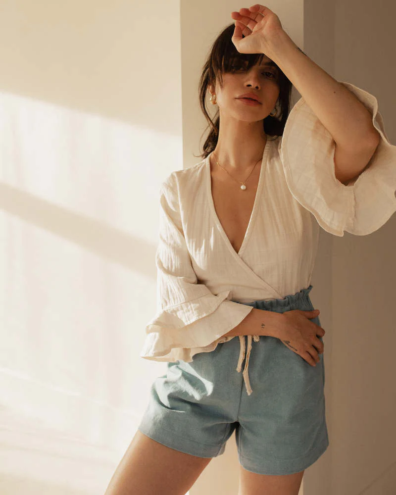Harly Jae Lolita Blouse (Natural Checkered) - Image 7