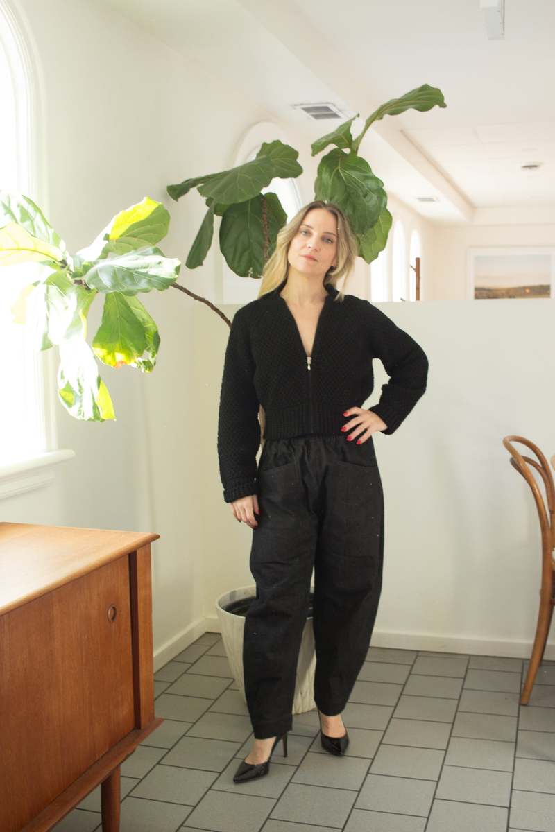 Harly Jae Meadow Zip Cardigan (Black) - Image 10