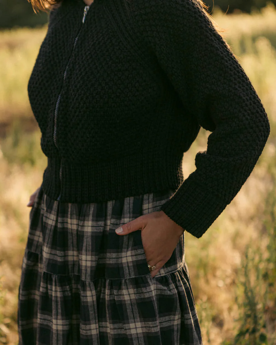 Harly Jae Meadow Zip Cardigan (Black) - Image 4