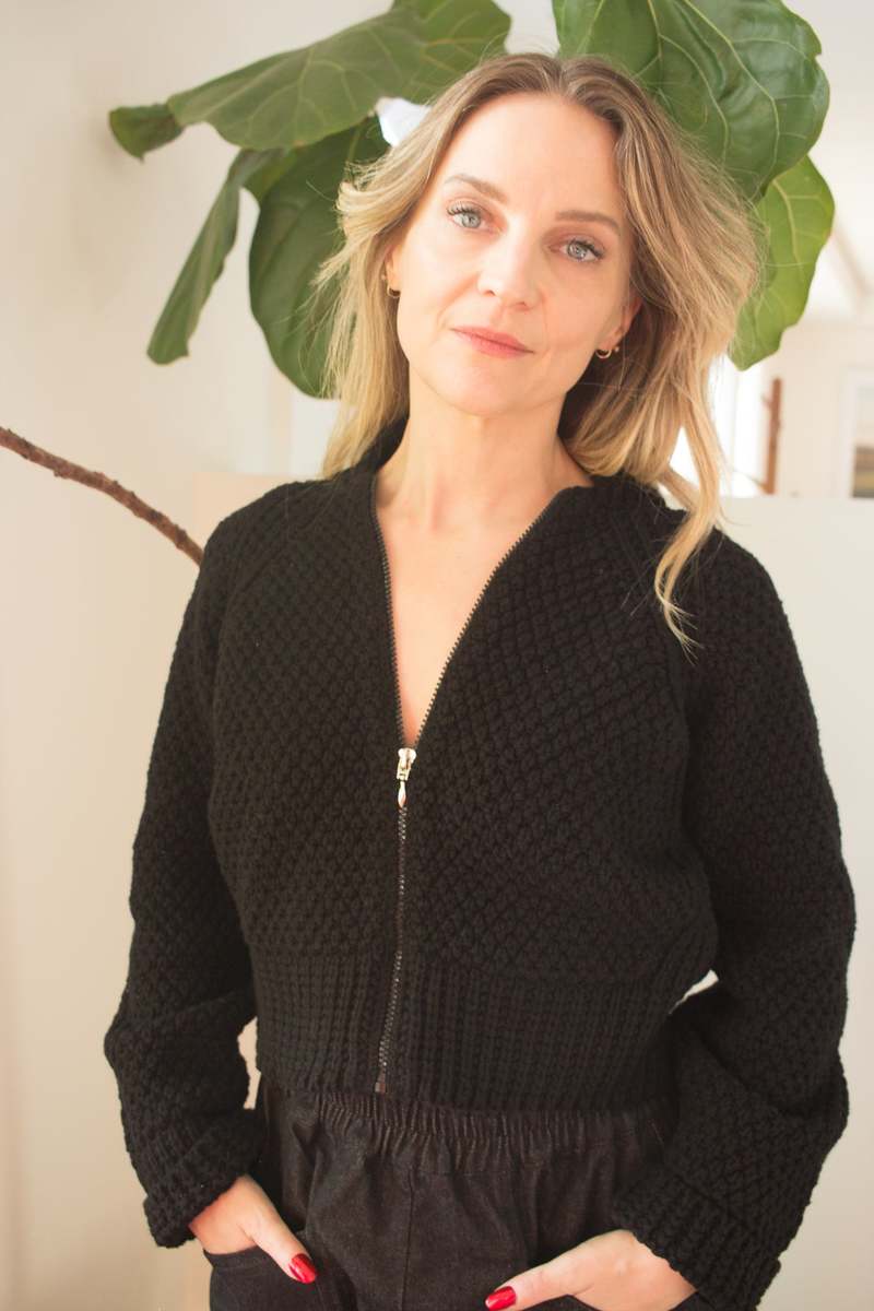 Harly Jae Meadow Zip Cardigan (Black) - Image 9