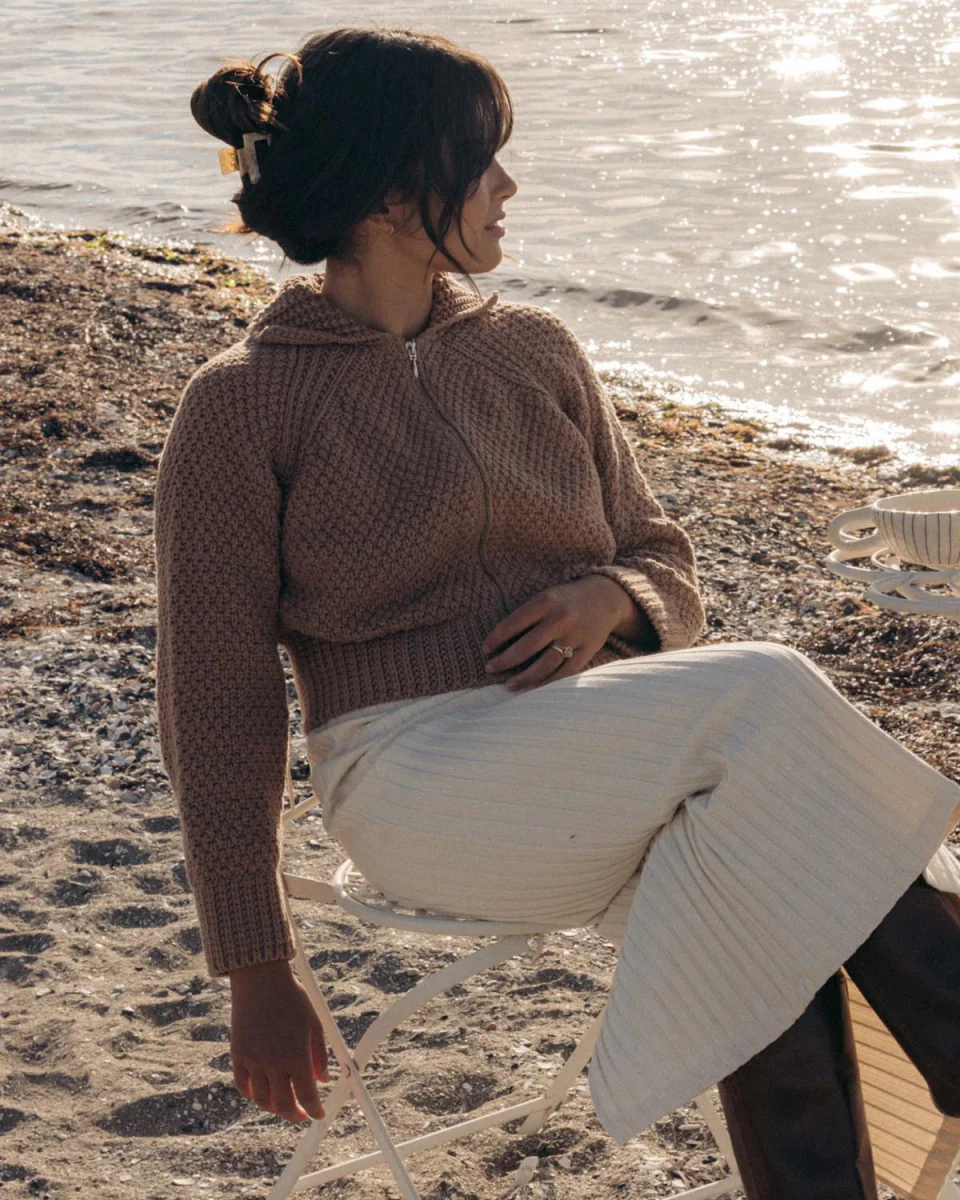 Harly Jae Meadow Zip Cardigan (Camel) - Image 11
