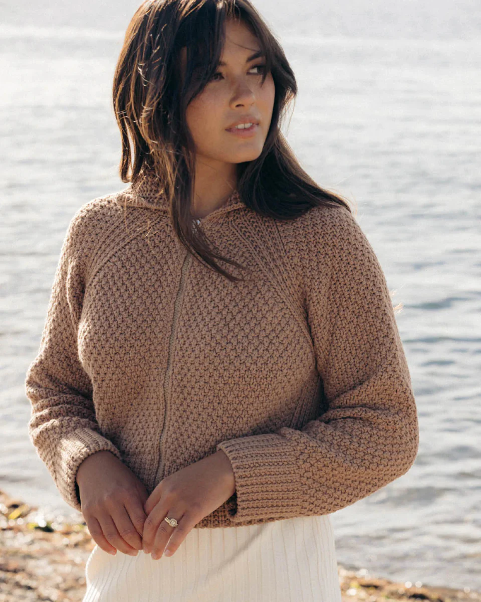 Harly Jae Meadow Zip Cardigan (Camel) - Image 4