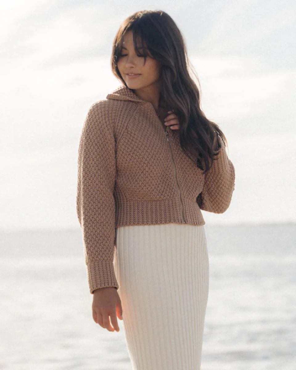 Harly Jae Meadow Zip Cardigan (Camel) - Image 7