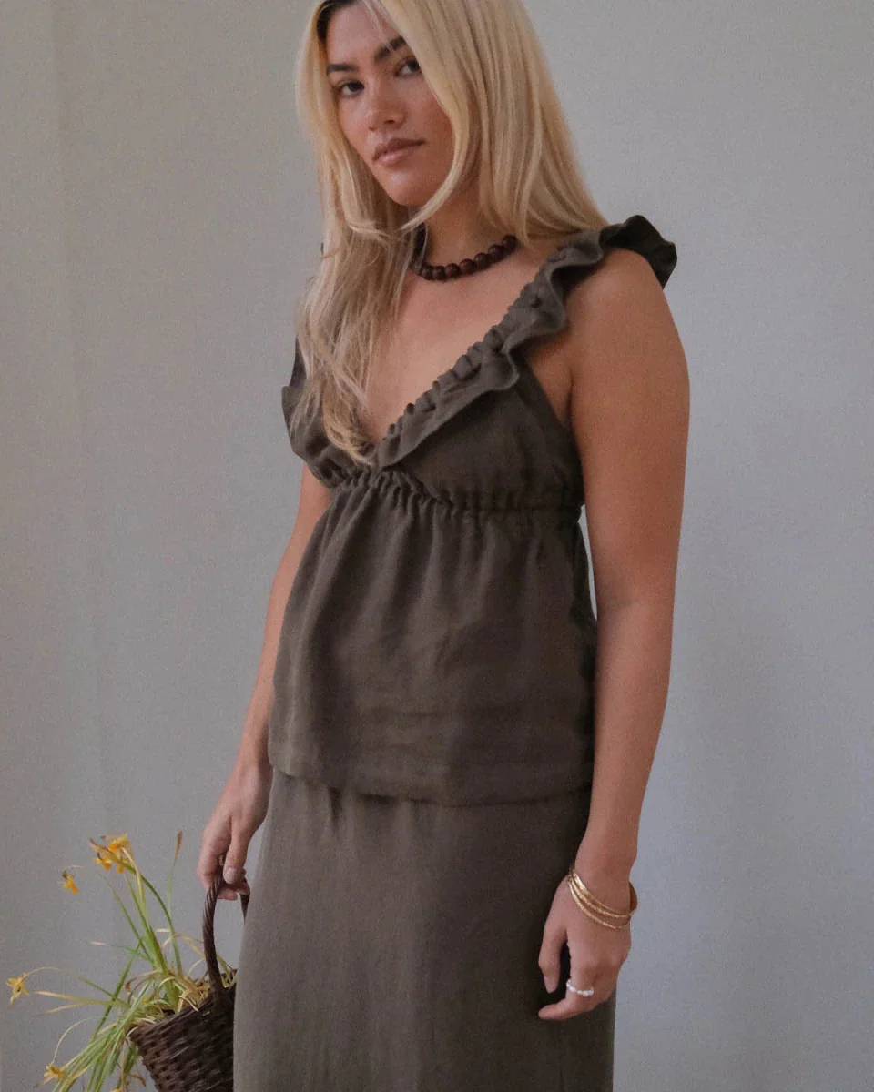 Harly Jae Milos Top (Olive) - Image 2