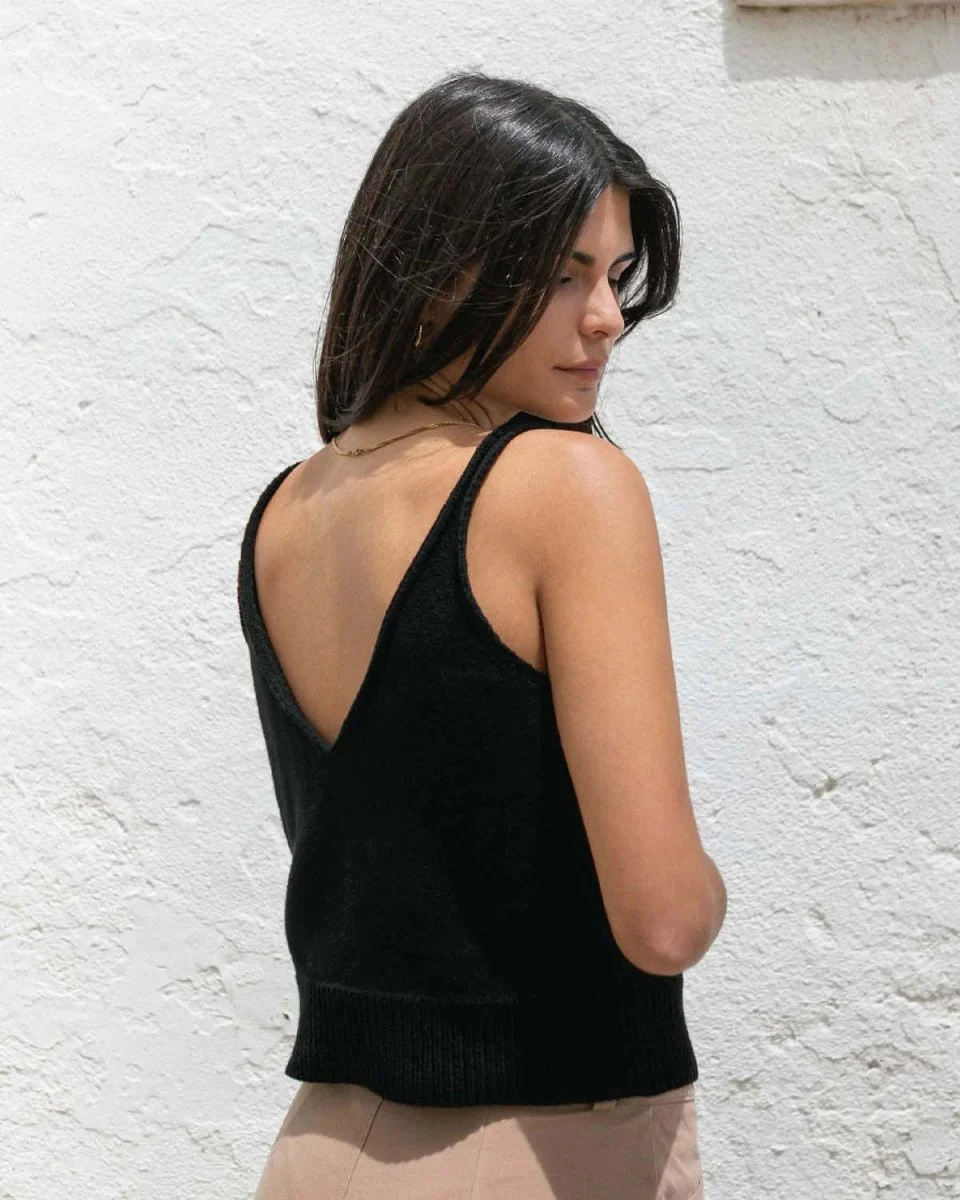Harly Jae Mumur Knit Tank (Black) - Image 2