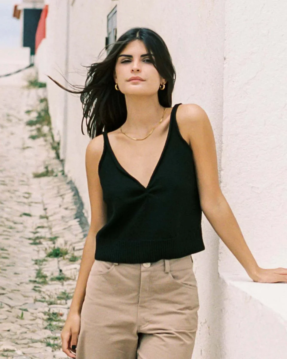 Harly Jae Mumur Knit Tank (Black) - Image 3