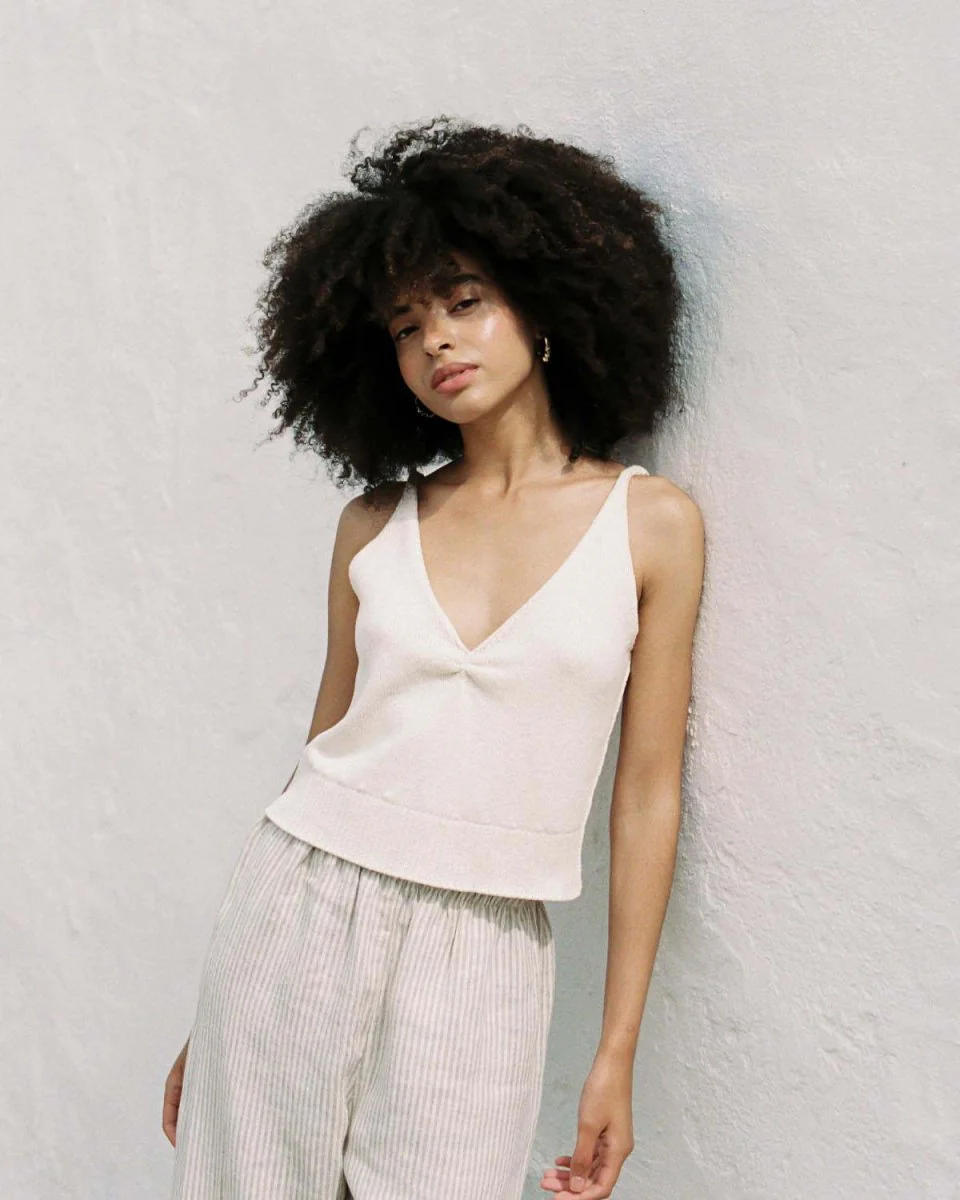 Harly Jae Mumur Knit Tank (Cream) - Image 3