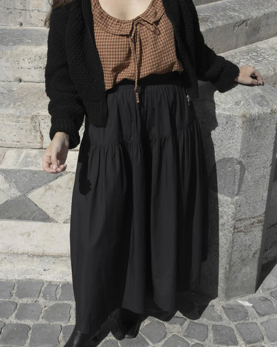 Harly Jae Prairie Skirt (Black) - Image 5