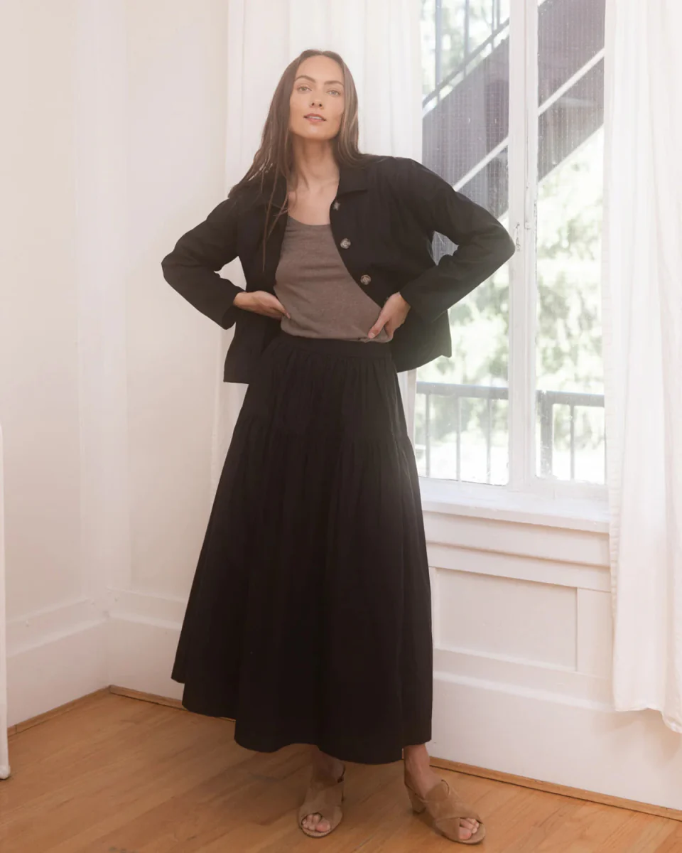 Harly Jae Prairie Skirt (Black) - Image 7
