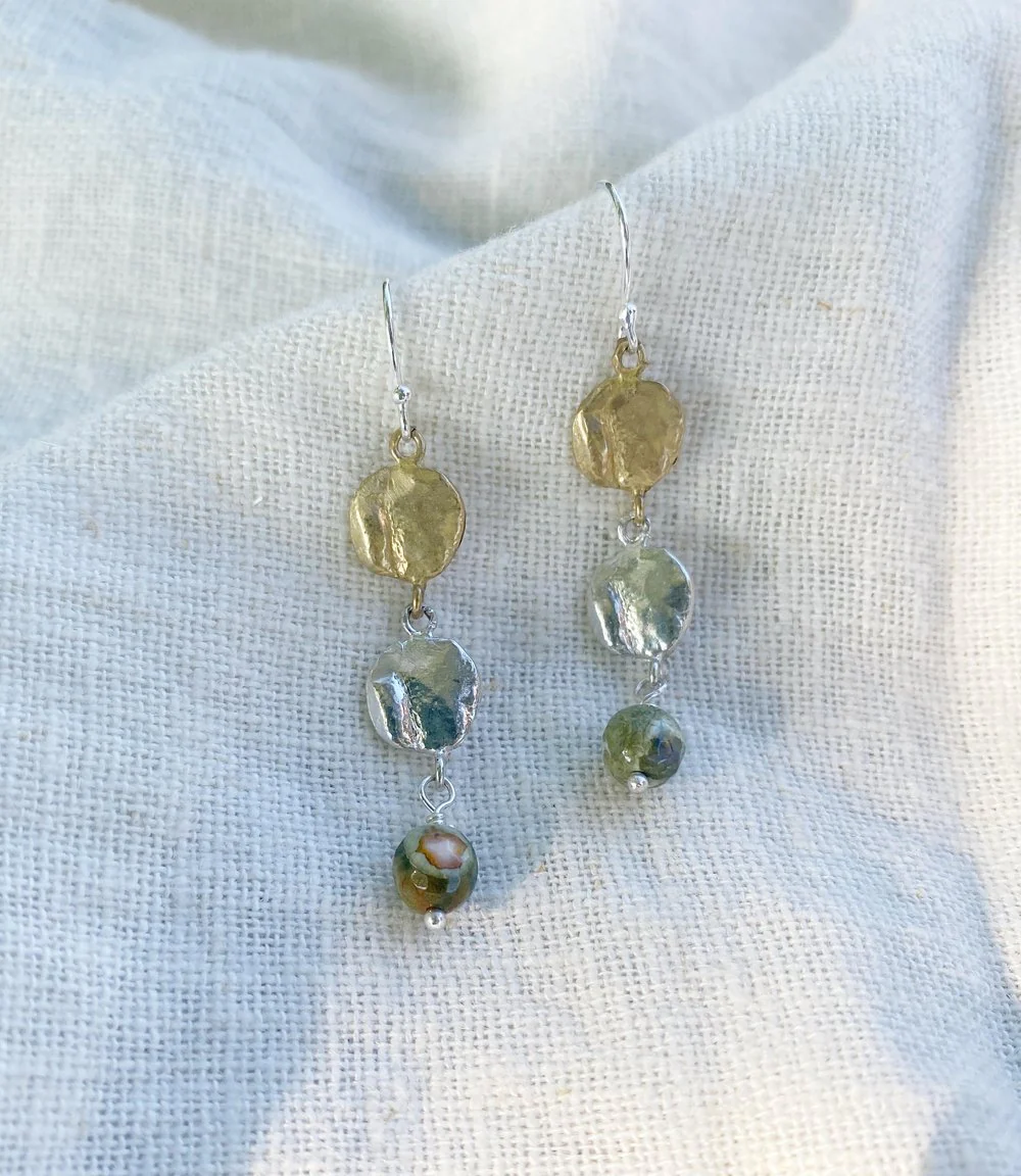 Hawkly Balance Earrings (Mixed Metal)