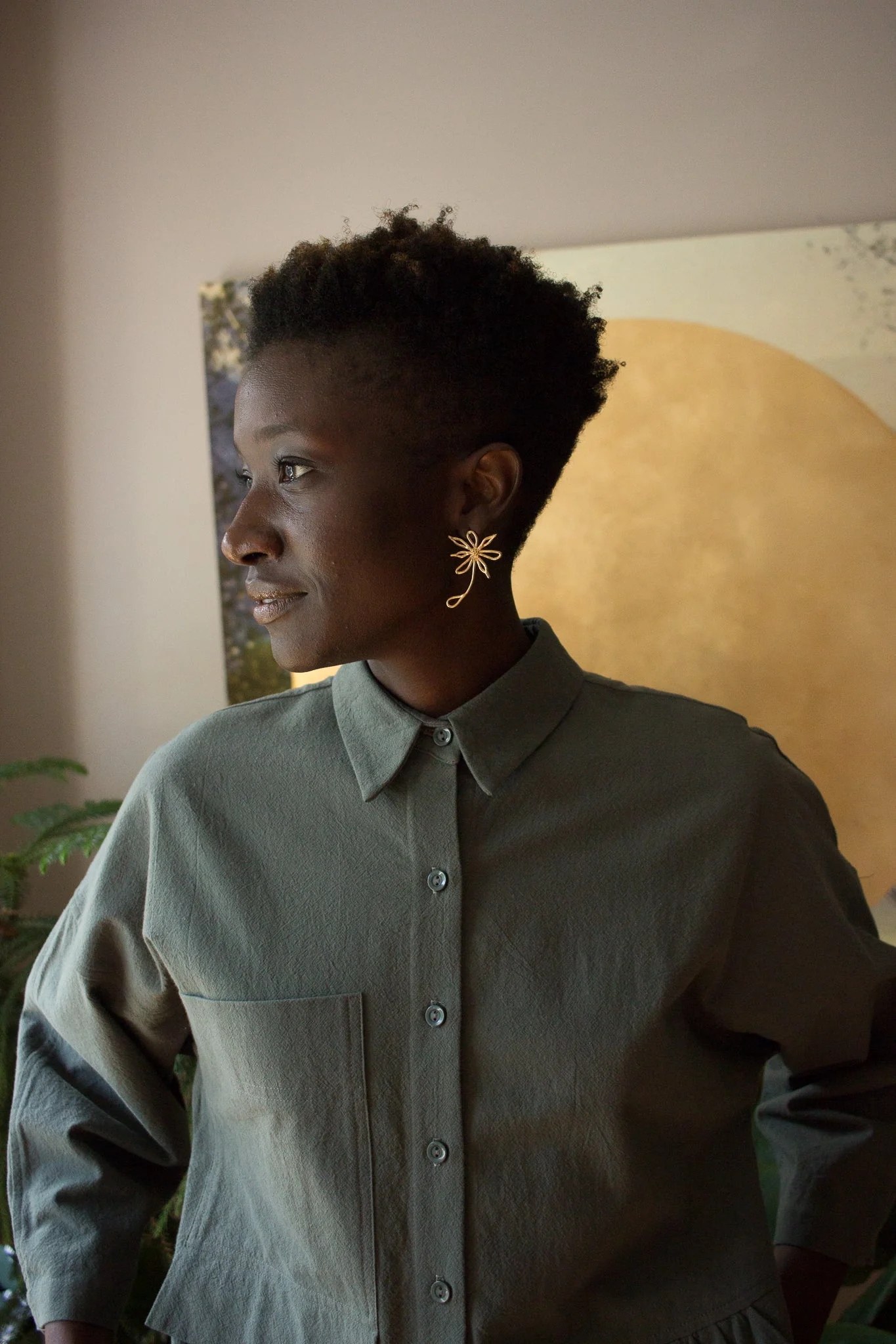 Hawkly Bloom Earrings (Silver or Bronze) - Image 3