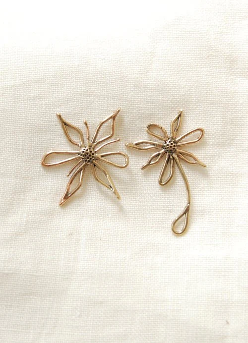 Hawkly Bloom Earrings (Silver or Bronze) - Image 5