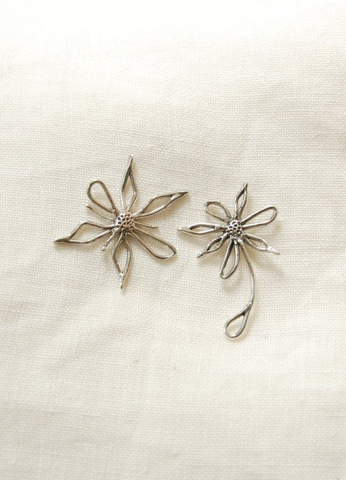 Hawkly Bloom Earrings (Silver or Bronze) - Image 7