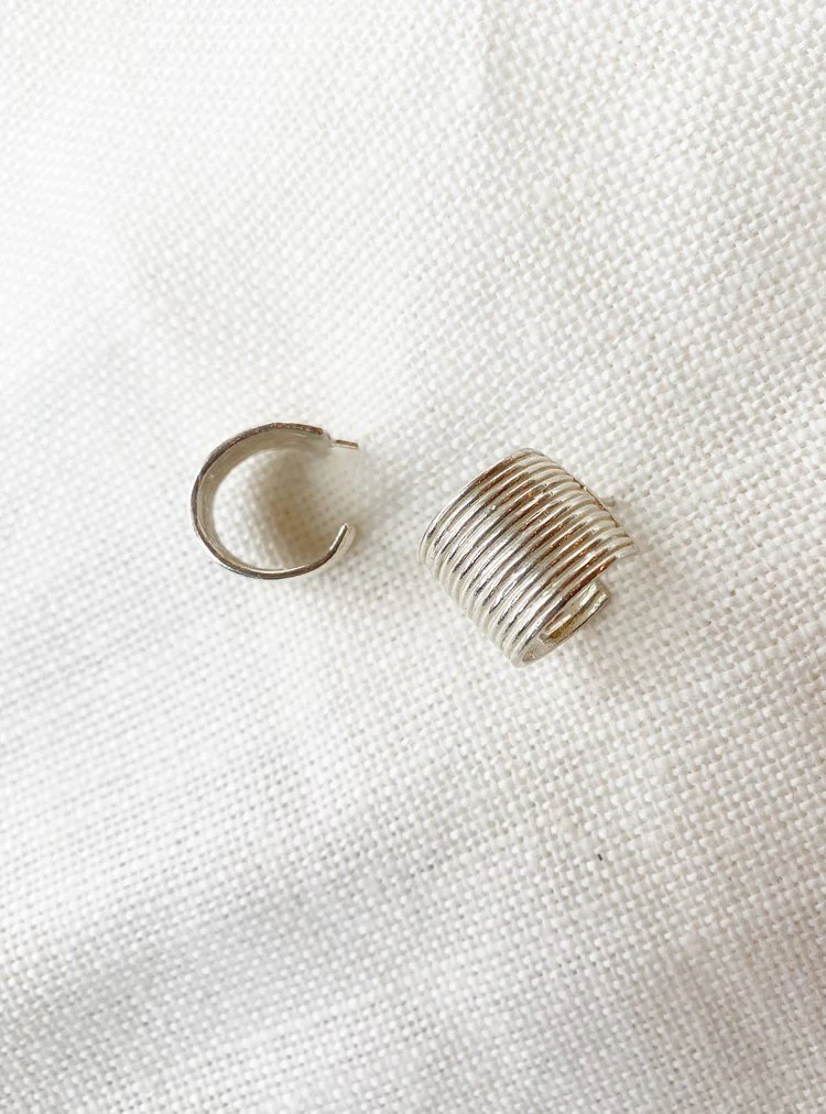 Hawkly Linear Hoops (Bronze or Silver) - Image 2