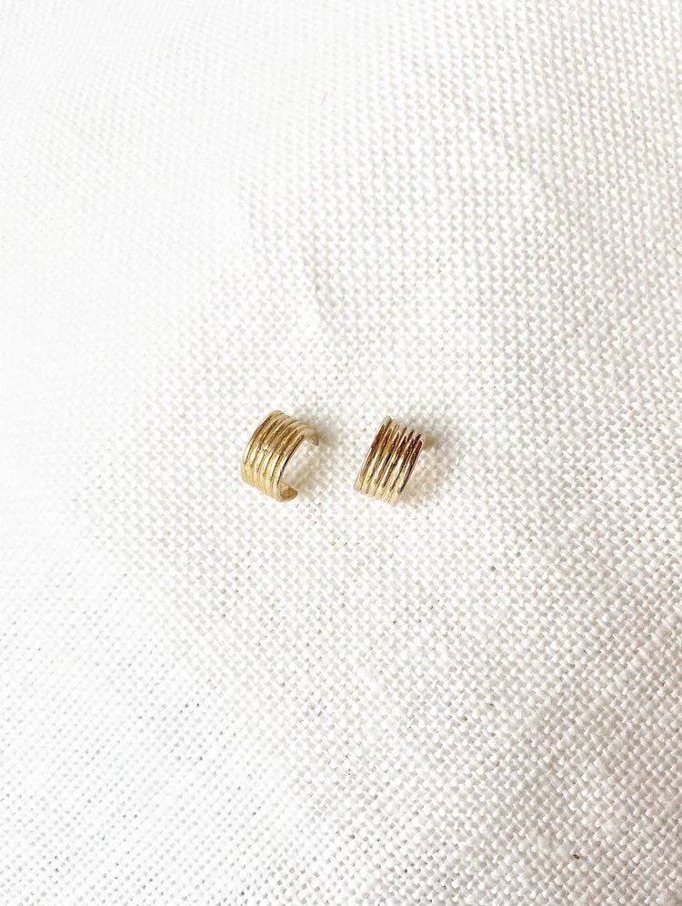 Hawkly Linear Mini Hoops (Bronze or Silver) - Image 2