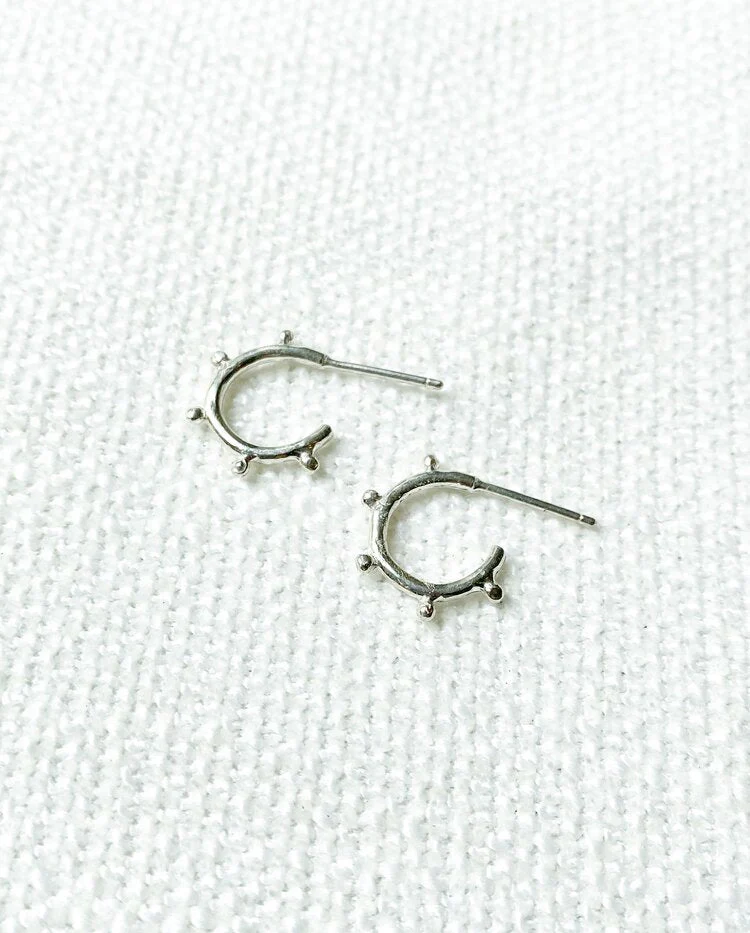 Hawkly Nomad Mini Hoops (Bronze or Silver) - Image 2
