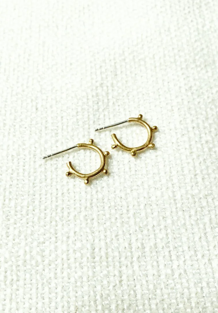 Hawkly Nomad Mini Hoops (Bronze or Silver) - Image 3