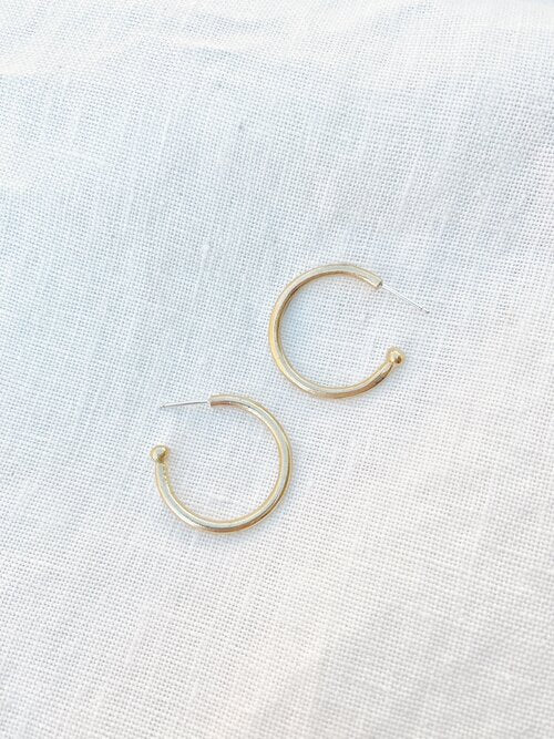 Hawkly Pebble Hoops (Bronze or Silver) - Image 4