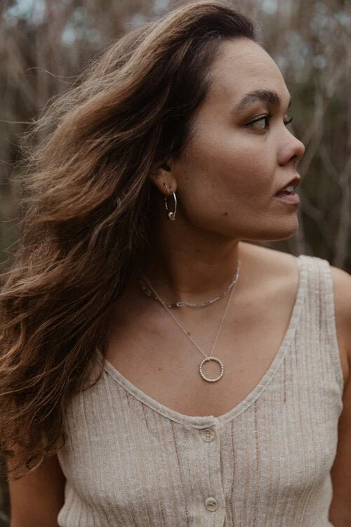 Hawkly Pebble Hoops (Bronze or Silver) - Image 6