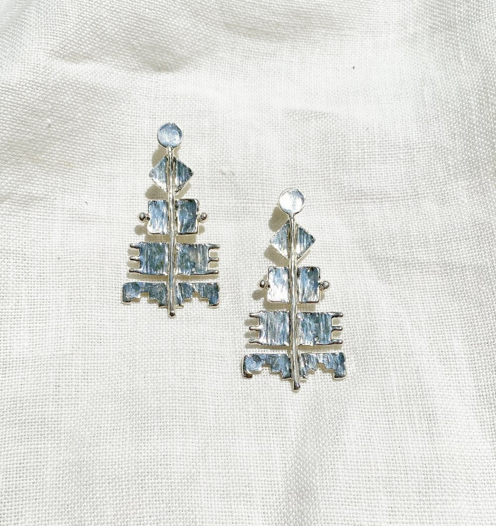 Hawkly Pyra Earrings (Silver or Bronze) - Image 3