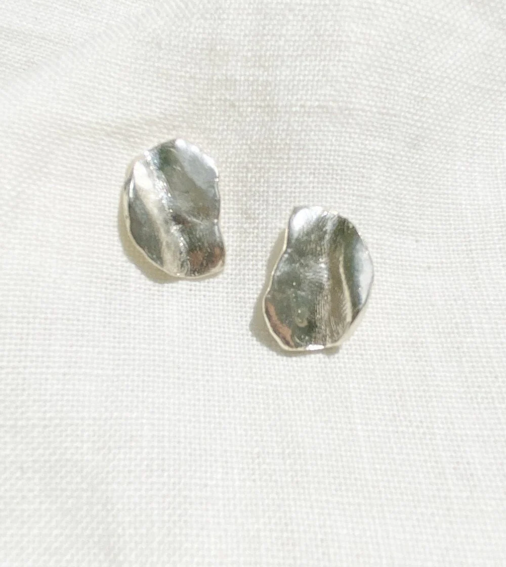 Hawkly Reflection Earrings (Silver or Bronze) - Image 2