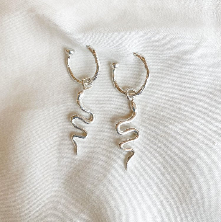 Hawkly Serpent Mini Hoop Earrings
