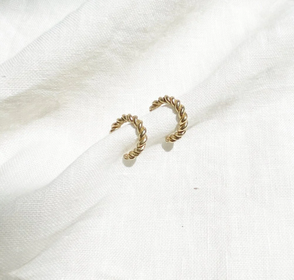 Hawkly Spiral Hoops (Bronze or Silver) - Image 3