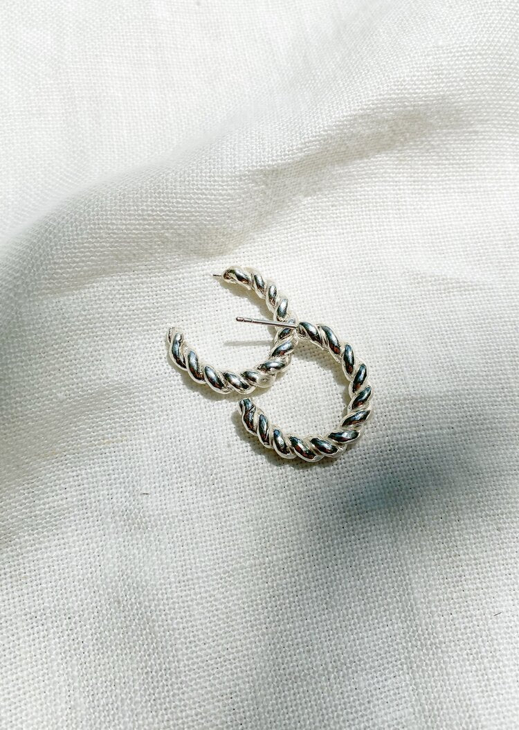 Hawkly Spiral Hoops (Bronze or Silver) - Image 4