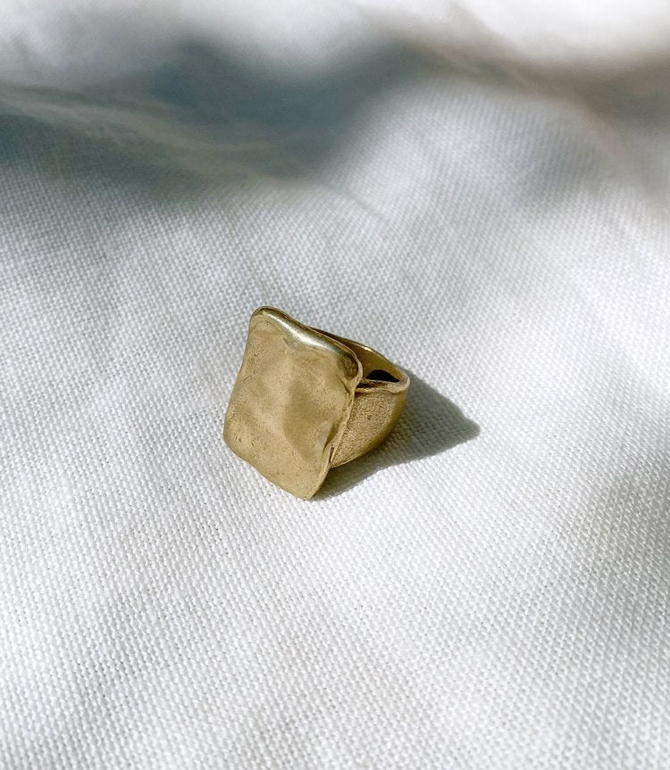 Hawkly Square Medallion Ring (Bronze or Silver) - Image 4