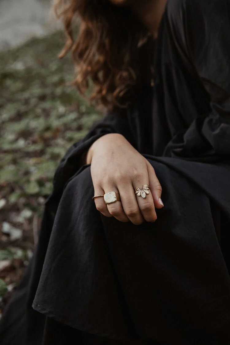 Hawkly Square Signet Ring (Bronze) - Image 2