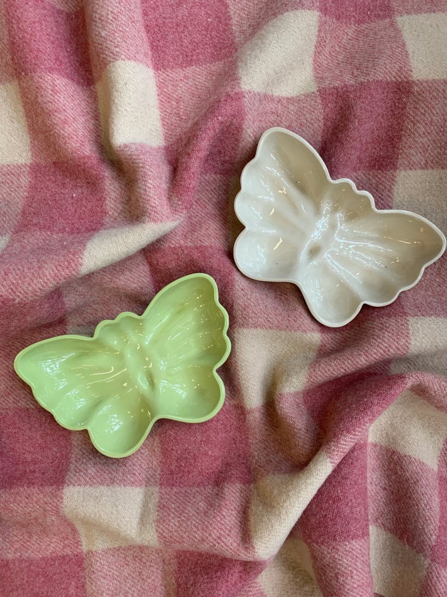 High Noon Ceramics Butterfly Catchall (Cream or Green)