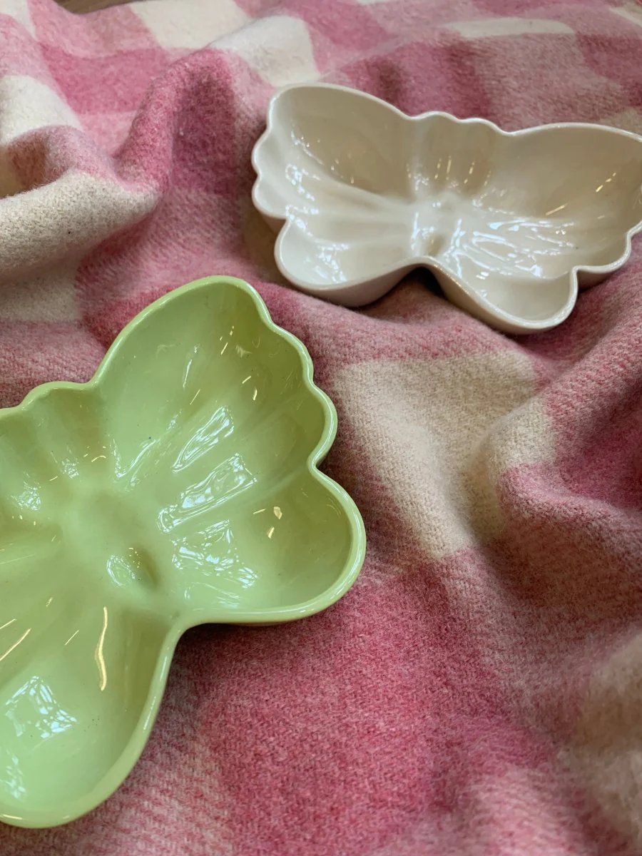 High Noon Ceramics Butterfly Catchall (Cream or Green) - Image 3