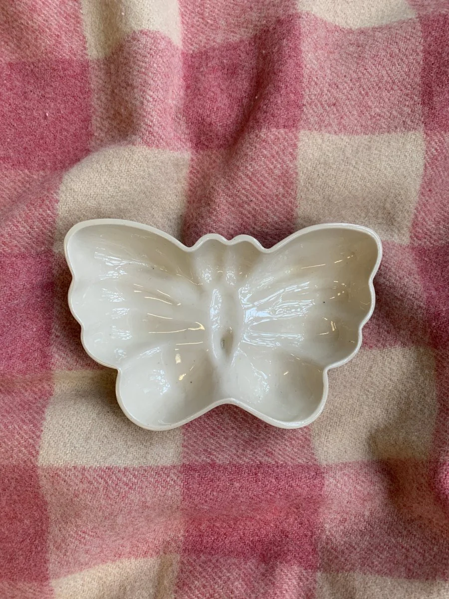 High Noon Ceramics Butterfly Catchall (Cream or Green) - Image 5