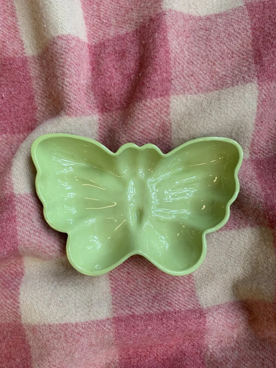 High Noon Ceramics Butterfly Catchall (Cream or Green) - Image 6