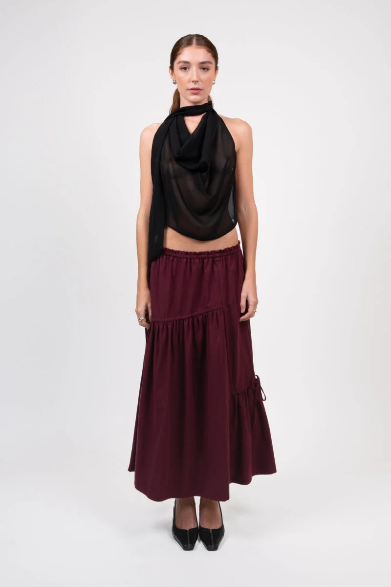 Hijulez Museum Skirt (Merlot) - Image 5
