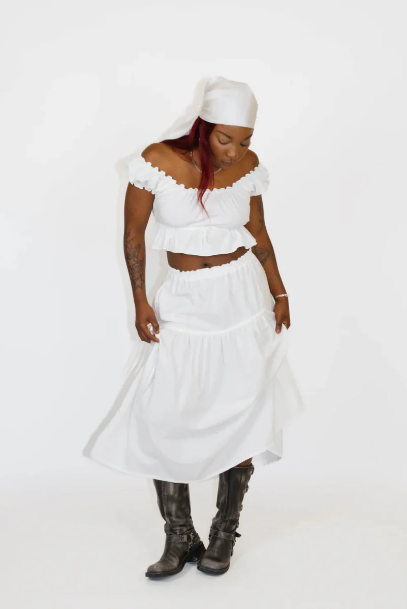 Hijulez Museum Skirt (White) - Image 6