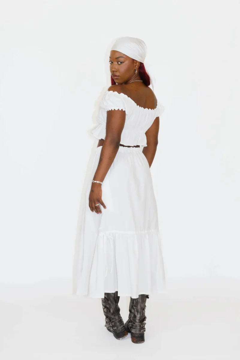 Hijulez Museum Skirt (White) - Image 8