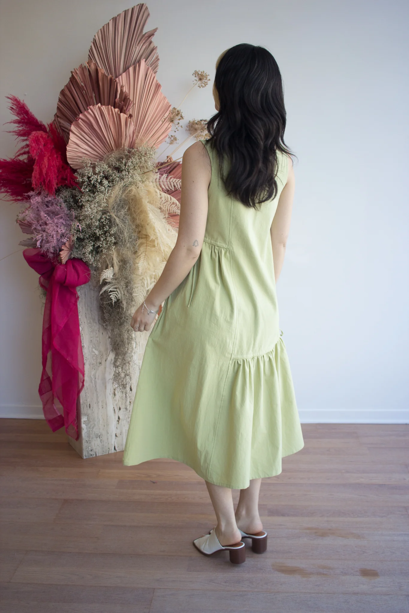 Hijulez Patio Dress (Pear Green) - Image 3