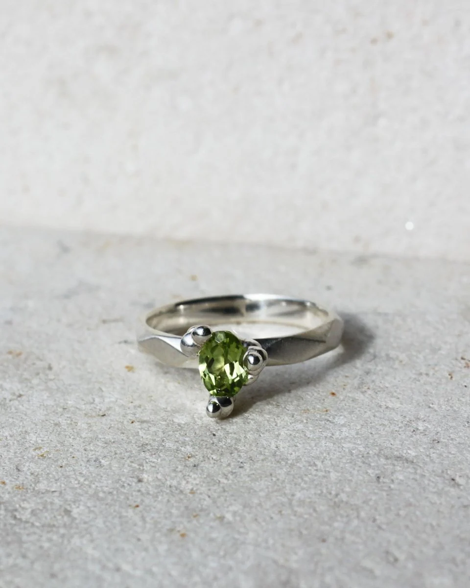 House of Hudson Peridot Droplet Ring