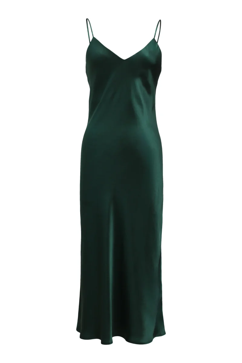 Jacoba Jane Classic Silk Satin Slip Dress (Evergreen) - Image 12