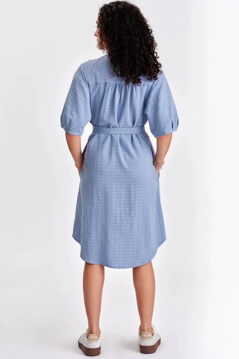 Jennifer Glasgow Cardinal Button-Up Dress (Sky Blue) - Image 3
